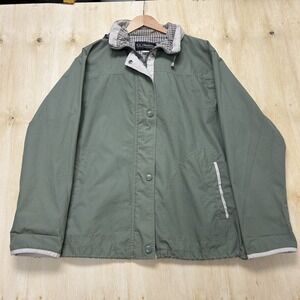 Vintage P.A. Originals Jacket Mens Large Green Cotton Blend Windbreaker Full Zip